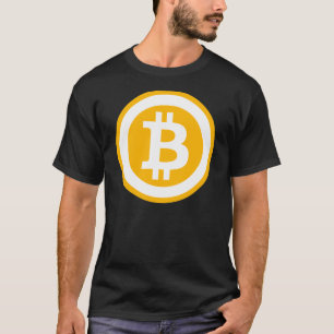 Bitcoin Logotyp Grafiskt Tryck T Shirt