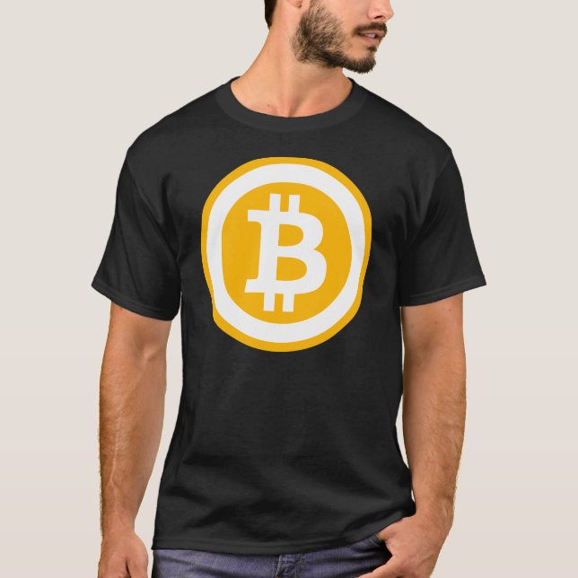 Bitcoin Logotyp Grafiskt Tryck T Shirt (Framsida)