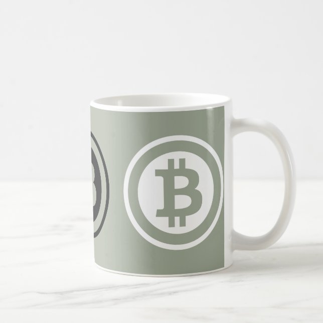 Bitcoin logotyp kaffemugg (Höger)