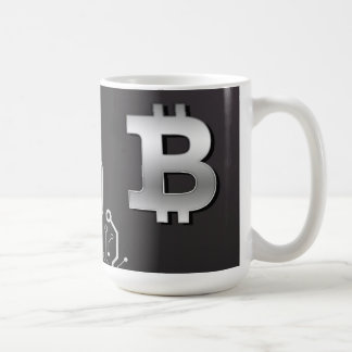 Bitcoin logotyp kaffemugg