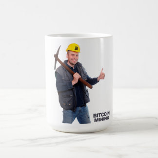 Bitcoin logotyp kaffemugg