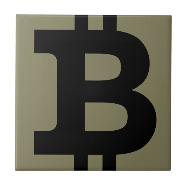 Bitcoin logotyp kakelplatta (Framsidan)