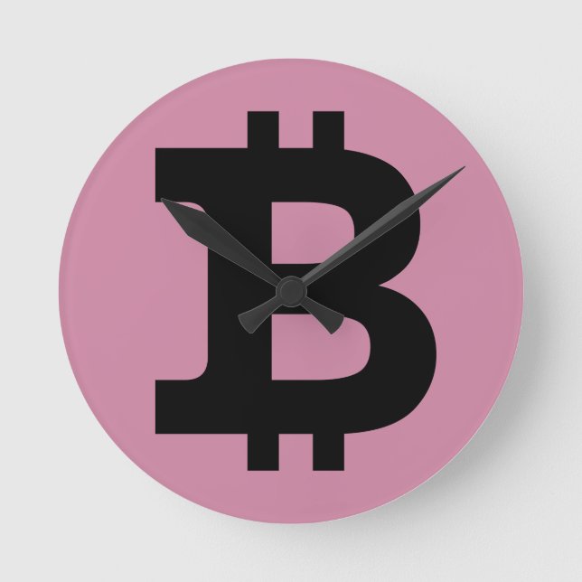 Bitcoin logotyp rund klocka (Framsida)