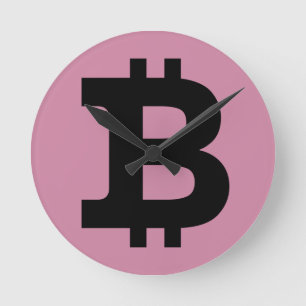 Bitcoin logotyp rund klocka