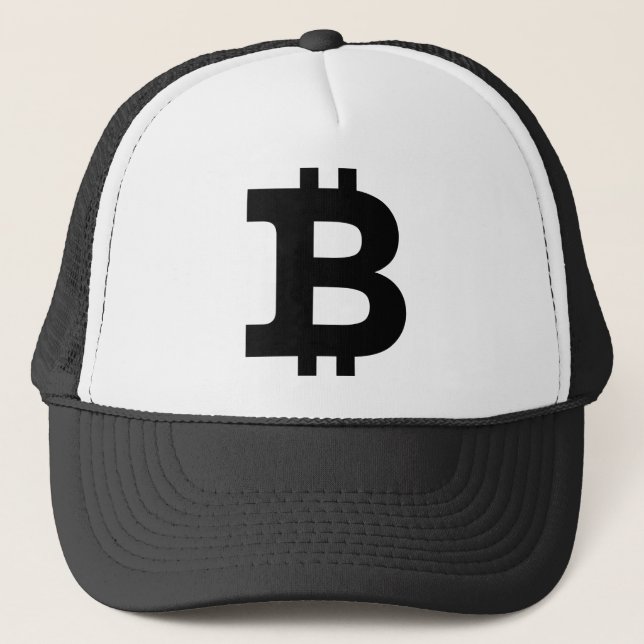 Bitcoin logotyp truckerkeps (Framsida)