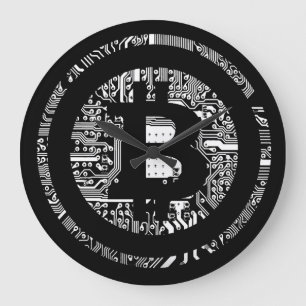 Bitcoin Logotyp Wall Stor Klocka