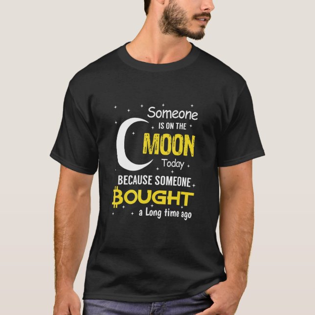 Bitcoin Måne Köp och behåll Trader Crypto T Shirt (Framsida)