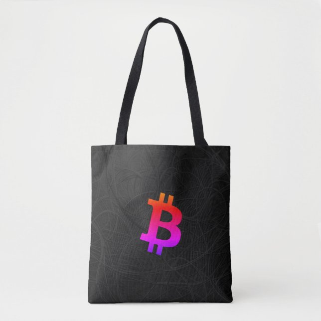 Bitcoin Miami Neuron Svart Tygkasse (Framsida)