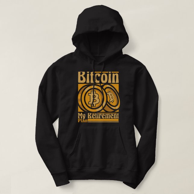 Bitcoin Min Pension-plan Blockchains Crypto Bitc Hoodie (Design framsida)