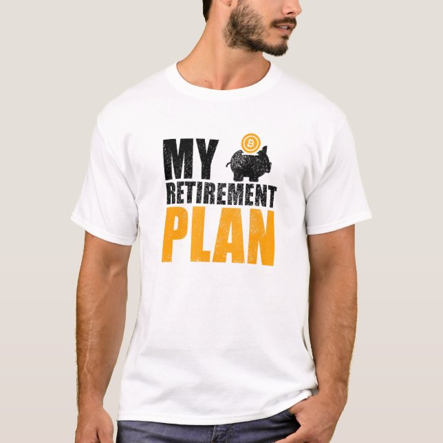 Bitcoin Min Pension-plan T Shirt (Framsida)