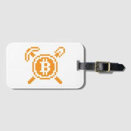 Bitcoin Miner BTC 8-Bit | Bagageetikett Bagagebricka