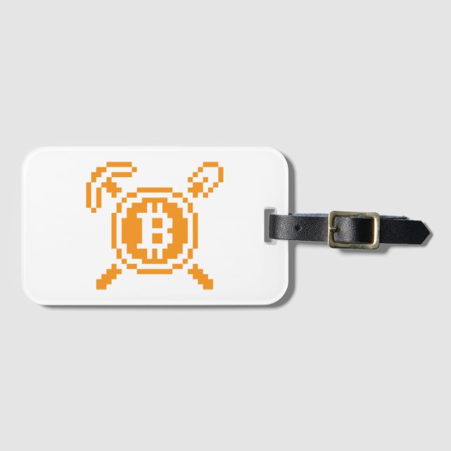 Bitcoin Miner BTC 8-Bit | Bagageetikett Bagagebricka (Framsida horisontal)
