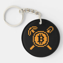 Bitcoin Miner BTC 8-Bit | Nyckelring