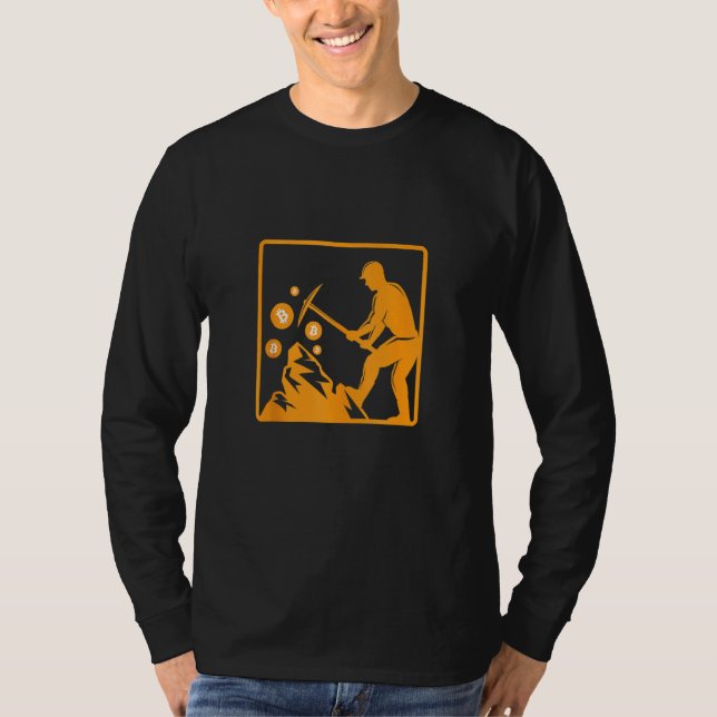 Bitcoin Miner Btc Mining Cryptocurrency Digital Mo T Shirt (Framsida)
