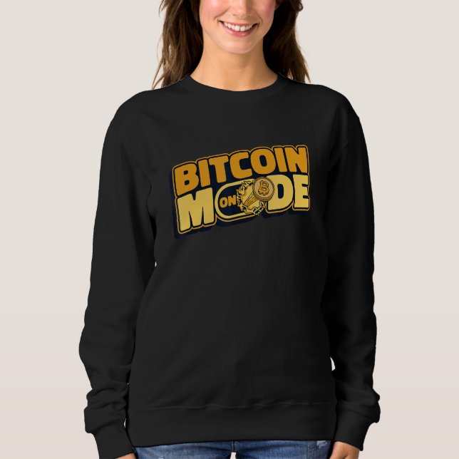 Bitcoin Mode On Blockchain Crypto Currency Bitcoin T Shirt (Framsida)