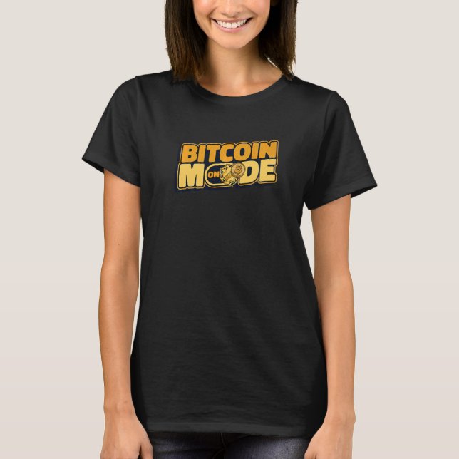 Bitcoin Mode on Blockchain Crypto Currency Bitcoin T Shirt (Framsida)