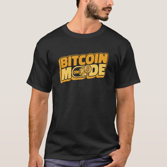 Bitcoin Mode on Blockchain Crypto Currency Bitcoin T Shirt (Framsida)