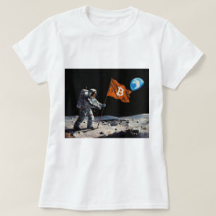 "Bitcoin Moon" Oljemålning #1 T Shirt