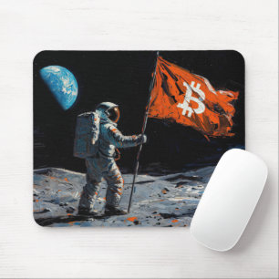 "Bitcoin Moon" Oljemålning #5 Musmatta