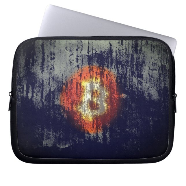 Bitcoin Motståndskraftig Konst Laptop Fodral (Framsidan)