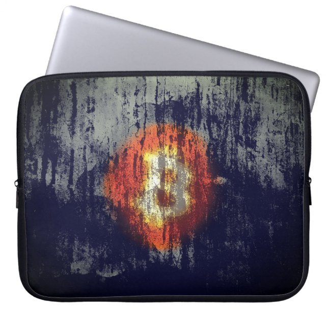 Bitcoin Motståndskraftig Konst Laptop Fodral (Framsidan)