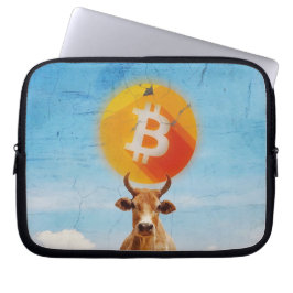 Bitcoin Motståndskraftig Tjurfighting Laptop Fodral