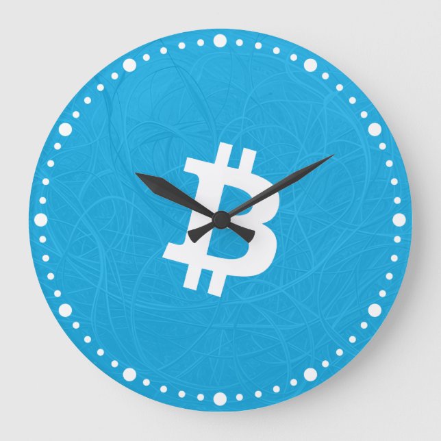 Bitcoin Neuron Blå Stor Klocka (Framsida)