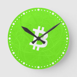 Bitcoin Neuron Grön Rund Klocka