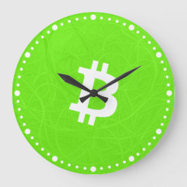 Bitcoin Neuron Grön Stor Klocka