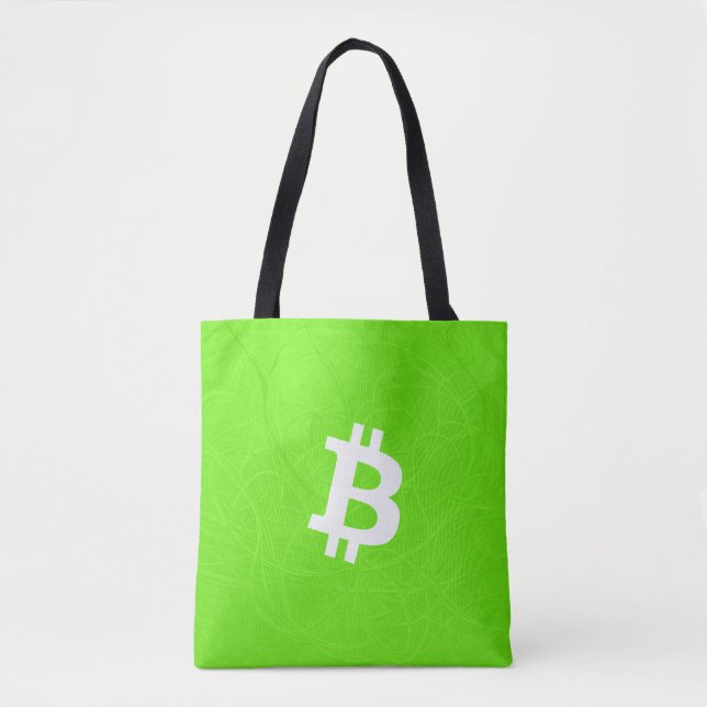 Bitcoin Neuron Grön Tygkasse (Framsida)