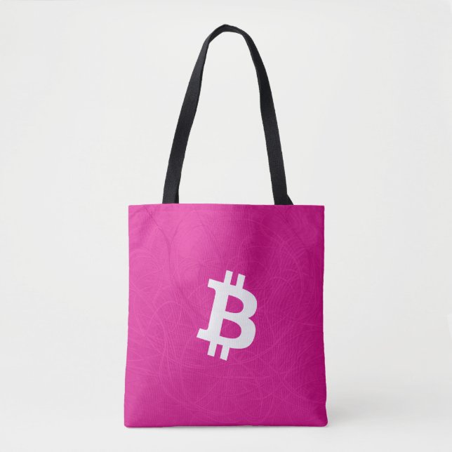Bitcoin Neuron Hot Rosa Tygkasse (Framsida)