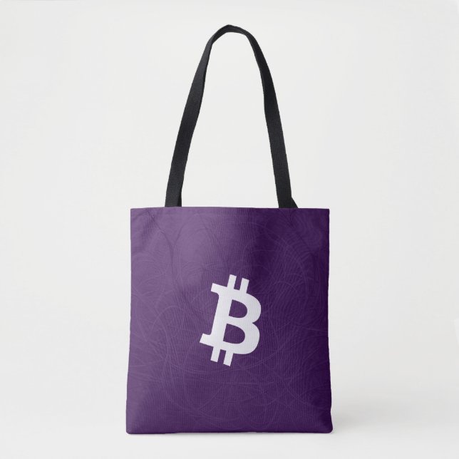 Bitcoin Neuron Mörklila Tygkasse (Framsida)