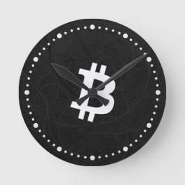 Bitcoin Neuron Svart Rund Klocka