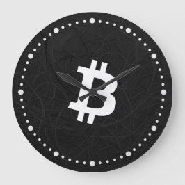 Bitcoin Neuron Svart Stor Klocka