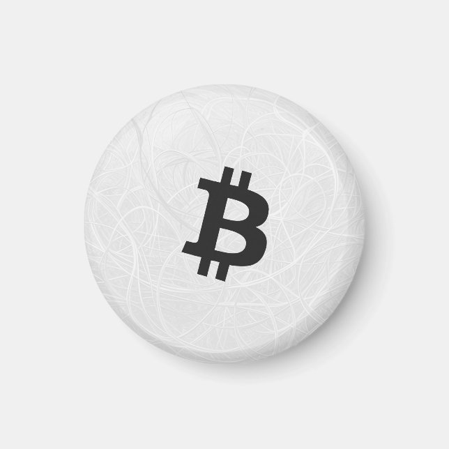 Bitcoin Neuron Vit Magnet (Framsidan)