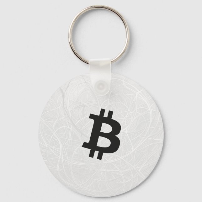 Bitcoin Neuron Vit Nyckelring (Framsida)