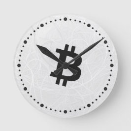 Bitcoin Neuron Vit Rund Klocka