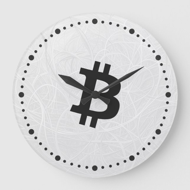 Bitcoin Neuron Vit Stor Klocka (Framsida)