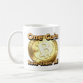 bitcoin One Coin to Rule Them All mug Kaffemugg
