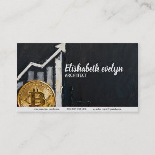 Bitcoin på uppgång - Finansiell tillväxt konstverk Visitkort