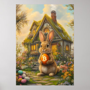 Bitcoin Påskägg Hodl Rabbit Hål Poster