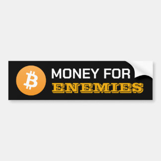 Bitcoin Pengar För Fiender Klistermärke