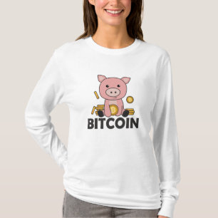 Bitcoin Piggy Bank Hodl Mynt hold Digital T Shirt
