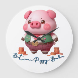 Bitcoin Piggy Banker Stor Klocka