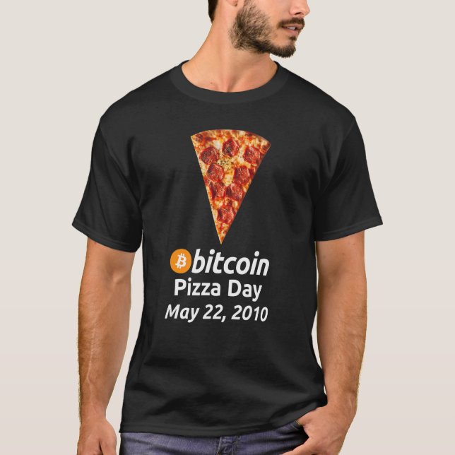 Bitcoin Pizza Day 22.2010 T Shirt (Framsida)