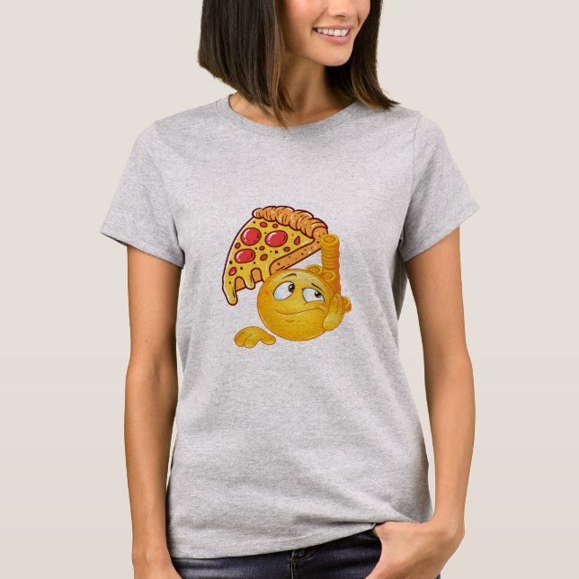 Bitcoin Pizza Lazy Trader T Shirt (Framsida)