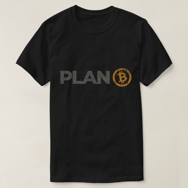 Bitcoin Plan Kryptodesign T Shirt (Design framsida)