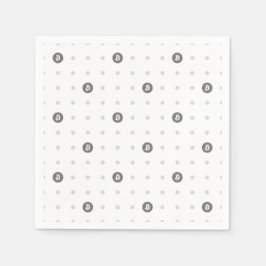 Bitcoin Polka Dot Paper Napkin Pappersservett