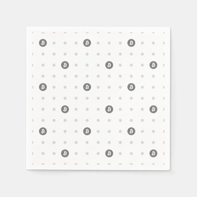 Bitcoin Polka Dot Pappersservett (Framsidan)