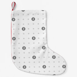 Bitcoin Polka Dots Christmas Stocking (Small) Liten Julstrumpa